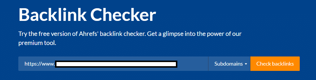 Backlink checker